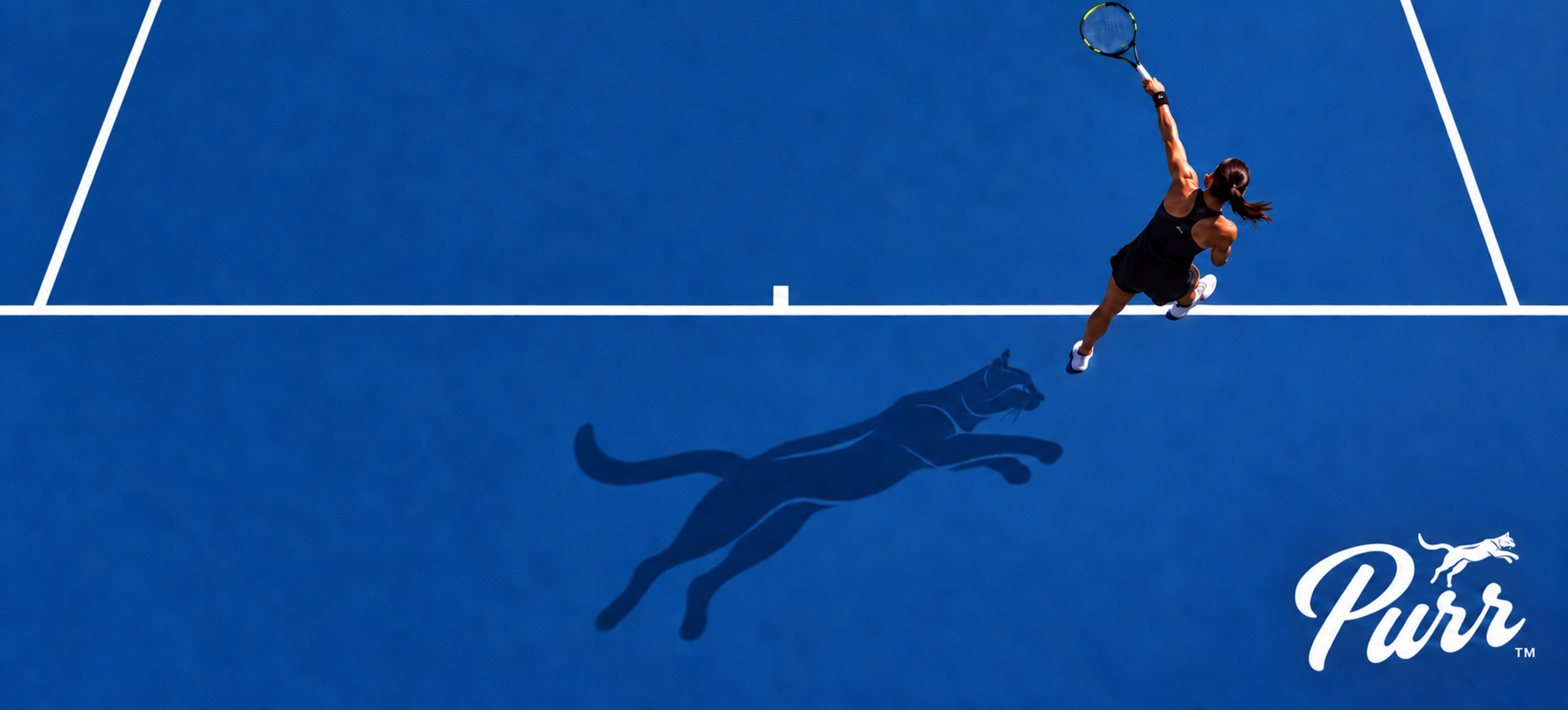 Tennis player with PURR Hydration+ and Endurance sports drinks