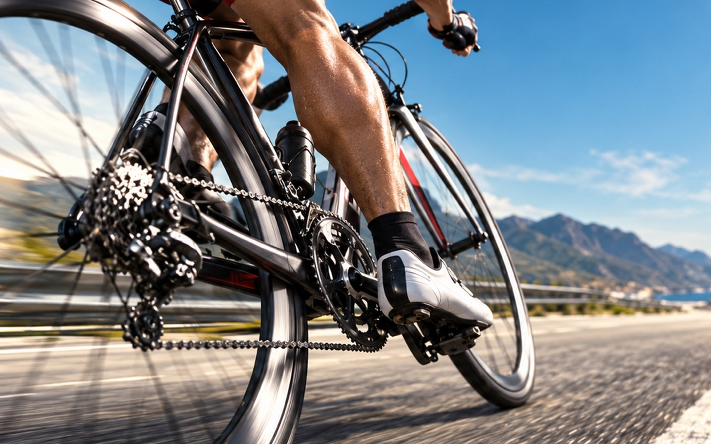 Cyclist with PURR Endurance for long training sessions