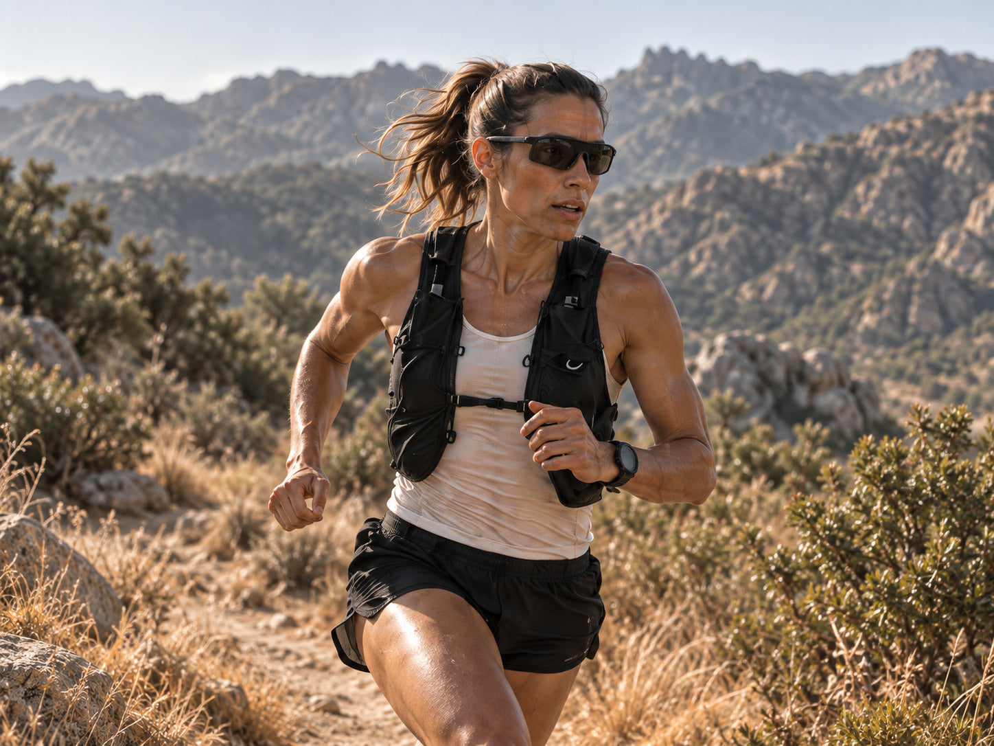 Runner on a mountain trail